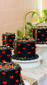 Black Heart Vintage Cake
