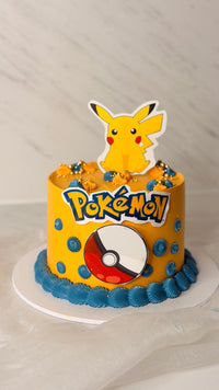 Custom Pokemon cake with Pikachu design and Poké Ball topper, handcrafted by CCT Sydneyy thumb 2