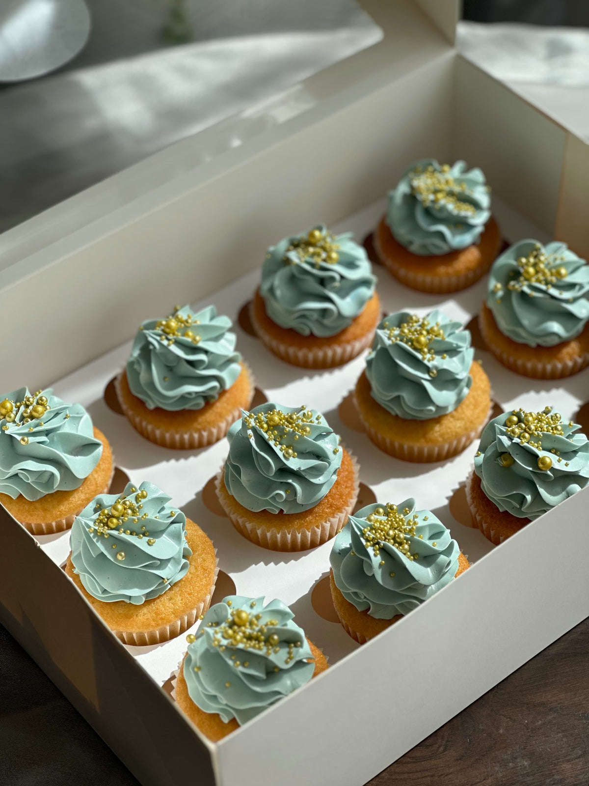 Custom Cupcakes with colours & Sprinkles